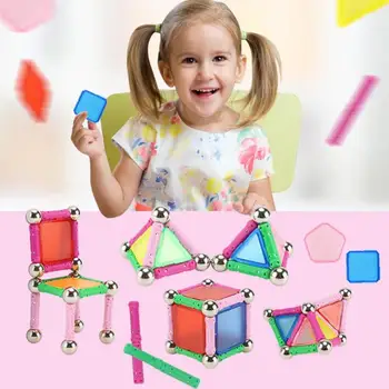 

50pcs/set Magnetic Building Construction Sticks Set Montessori Educational Development Toys For Children Gift Puzzle Toys