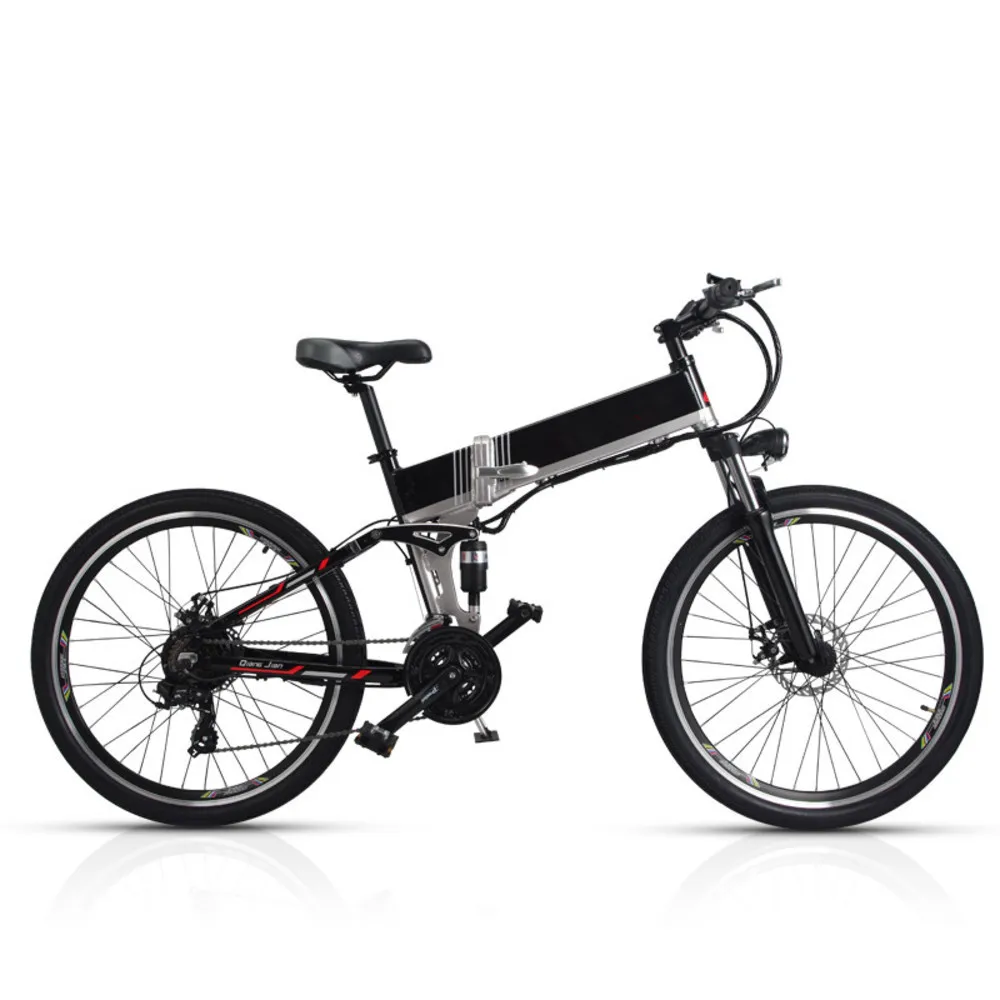 Perfect Aluminum Alloy Frame 26 Inch Folding Mountain E Bike 48v 10.4ah Lg Hidden Battery 250w 350w Electric Bicycle 1