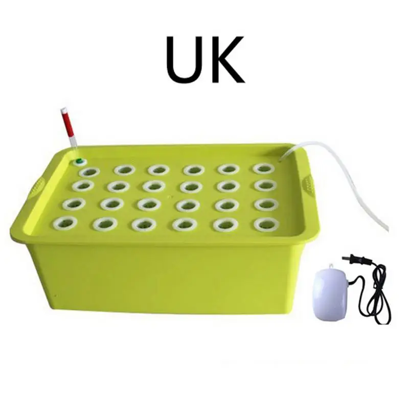 Indoor Garden Aerobic Soilless Cultivation Plant Site Hydroponic System Grow Kit Bubble Cabinet Box 24 Holes Nursery Pots Indoor Garden Aerobic Soilless Cultivation Plant Site Hydroponic System Grow Kit Bubble Cabinet Box 24 Holes Nursery Pots