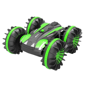 

HD 2.4G RC Amphibious Stunt Tumbling Tank Tank Double-Sided Car Electric Toys New Year Gift for Children - Red/Blue/Green