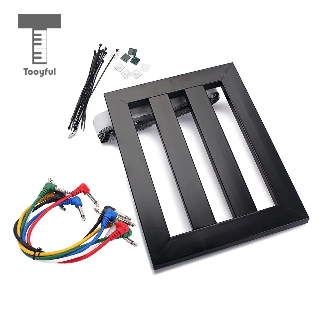 

Tooyful Guitar Effect Bracket Pasting Board Set + 6PCS Multicolor Effects Pedal Cable Wire