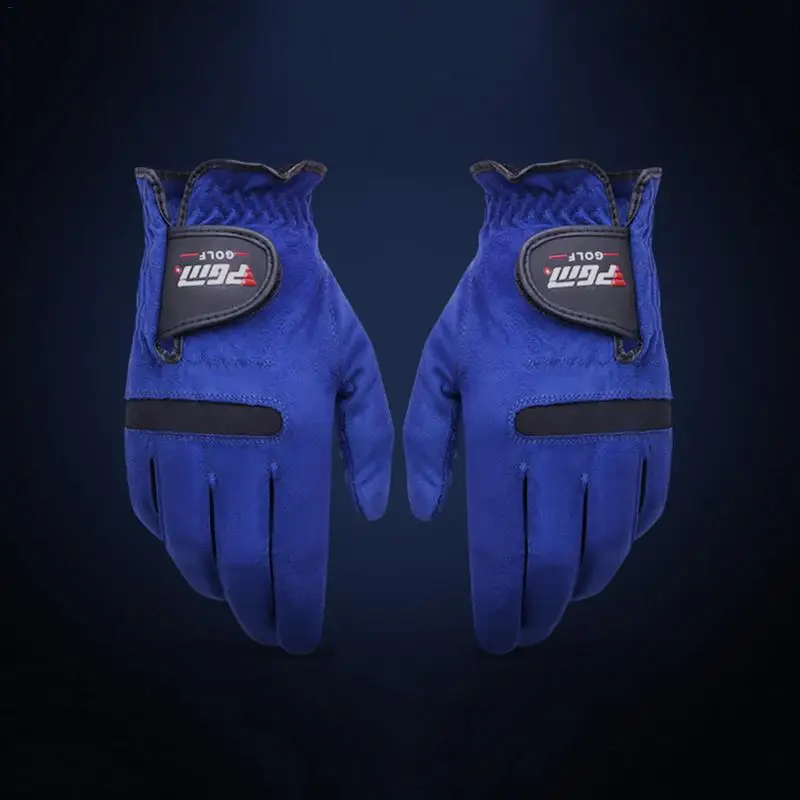 PGM 1 قطعة الرجال اليمنى اليد اليسرى جولف قفازات العرق ألياف دقيقة ماصة القماش لينة كشط تنفس المضادة للانزلاق الجسيمات قفازات