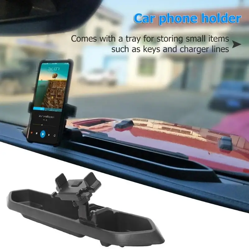 

Car Dash Mobile Phone Mount Holder GPS Bracket with Storage Organizer Box for Wrangler JL 2018 Car Bracket Universal Tray