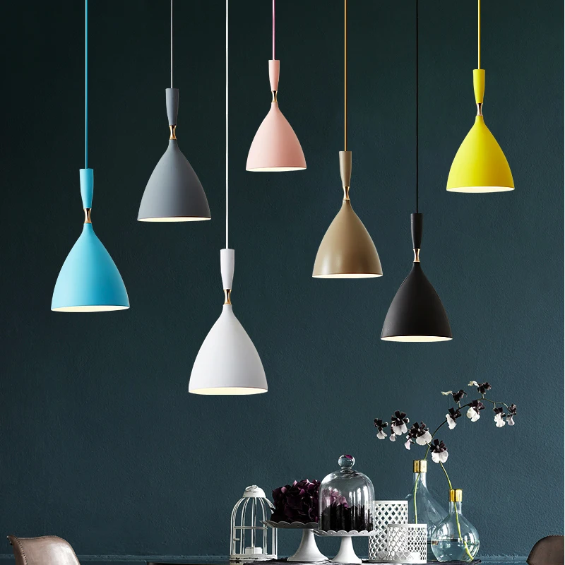 

SETTEMBER Kitchen Island Lighting Restaurant Bar Pendant Light Single Head Modern Lamp Color Retro Nostalgic Industrial Lights