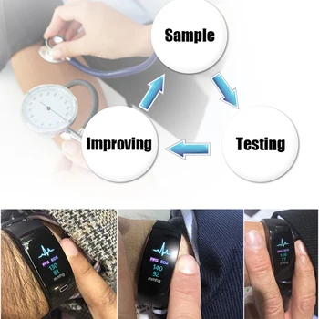 

Smart Bracelet Heart Rate Monitor Blood Pressure Fitness Tracker Smartwatch Sport Watch