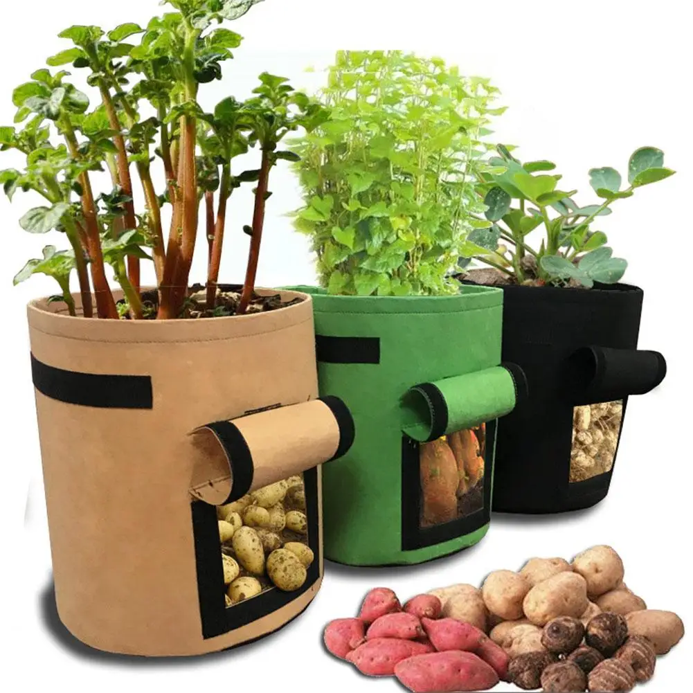 

AsyPets Breathable Potato Tomato Planting Bag Vegetable Plant Growth Bag Moisturizing Outdoor Vertical Garden Grow Bag