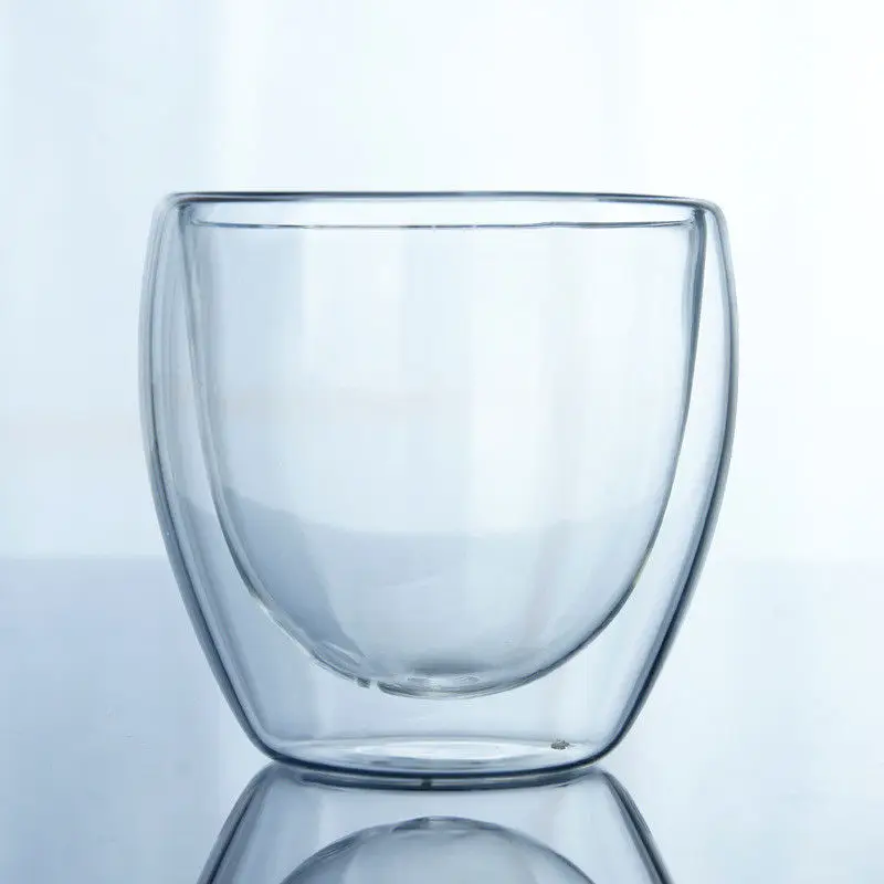 Новая двухслойная чашка 150 мл/250 мл/350 мл/450 мл высокая боросиликатная термостойкая стеклянная чашка для напитков чашка с двойными стенками стекло