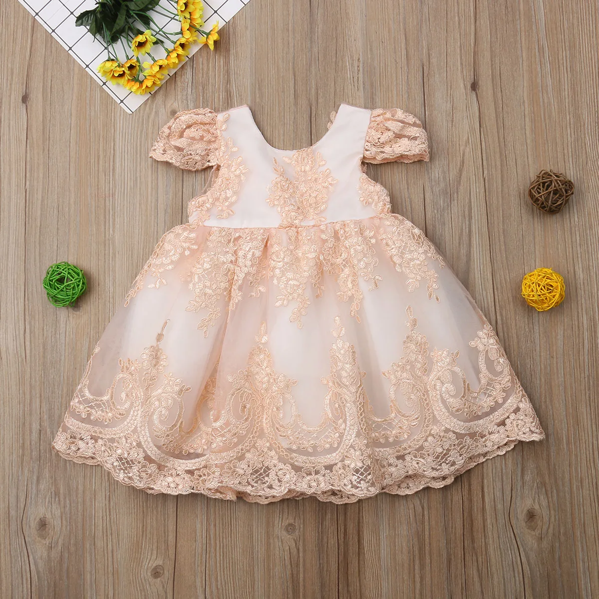 

Pudcoco New Brand Toddler Girls Embroidered Dress Princess Party Formal Sweet Dress