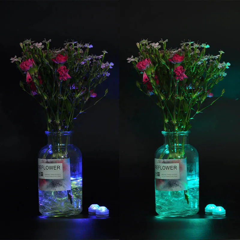 Водонепроницаемый светодиодный светильник для аквариума, 1 шт., пульт дистанционного управления, круглая форма, украшение в виде рыбы, цветная пластиковая лампа-свеча