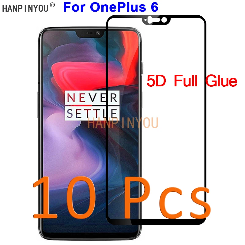 10 шт./лот для OnePlus 6 1 + 5T One Plus 7 6T 5 3 3T 5D 9D полное клеевое Покрытие Закаленное стекло
