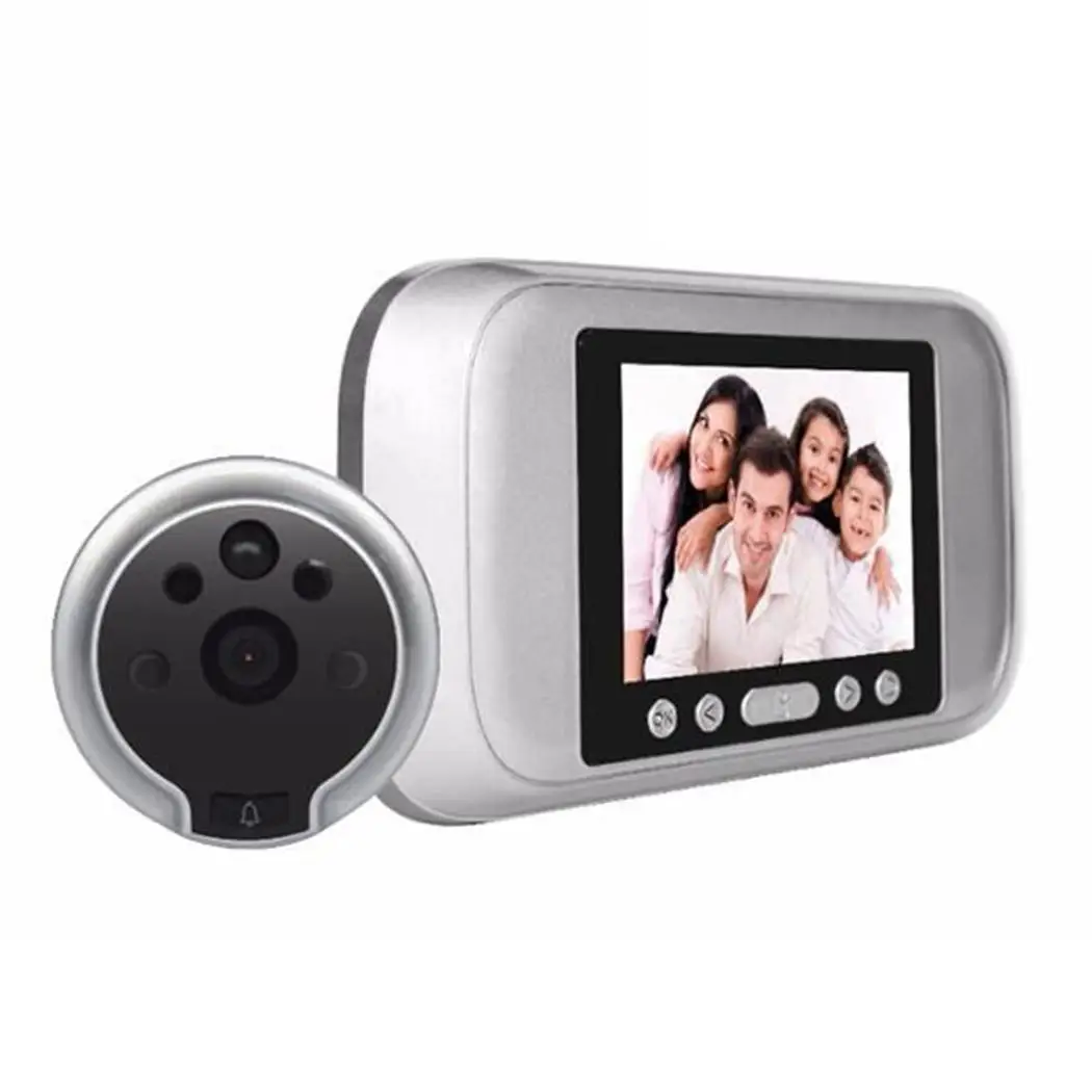 

2019New Practical 3.2 inch LCD Screen Digital Intelligent Electronic Home Visual Doorbell Supports Video Camera 4.5V Silver 315g