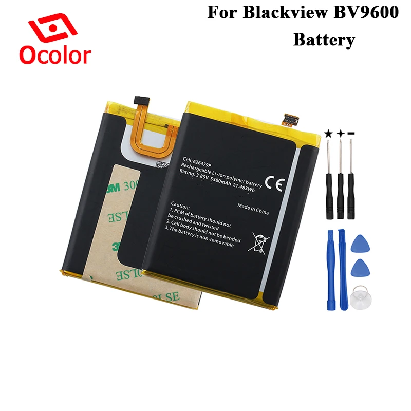 Аккумулятор ocolor для Blackview BV9600 емкостью 5580 мАч долгий режим ожидания с