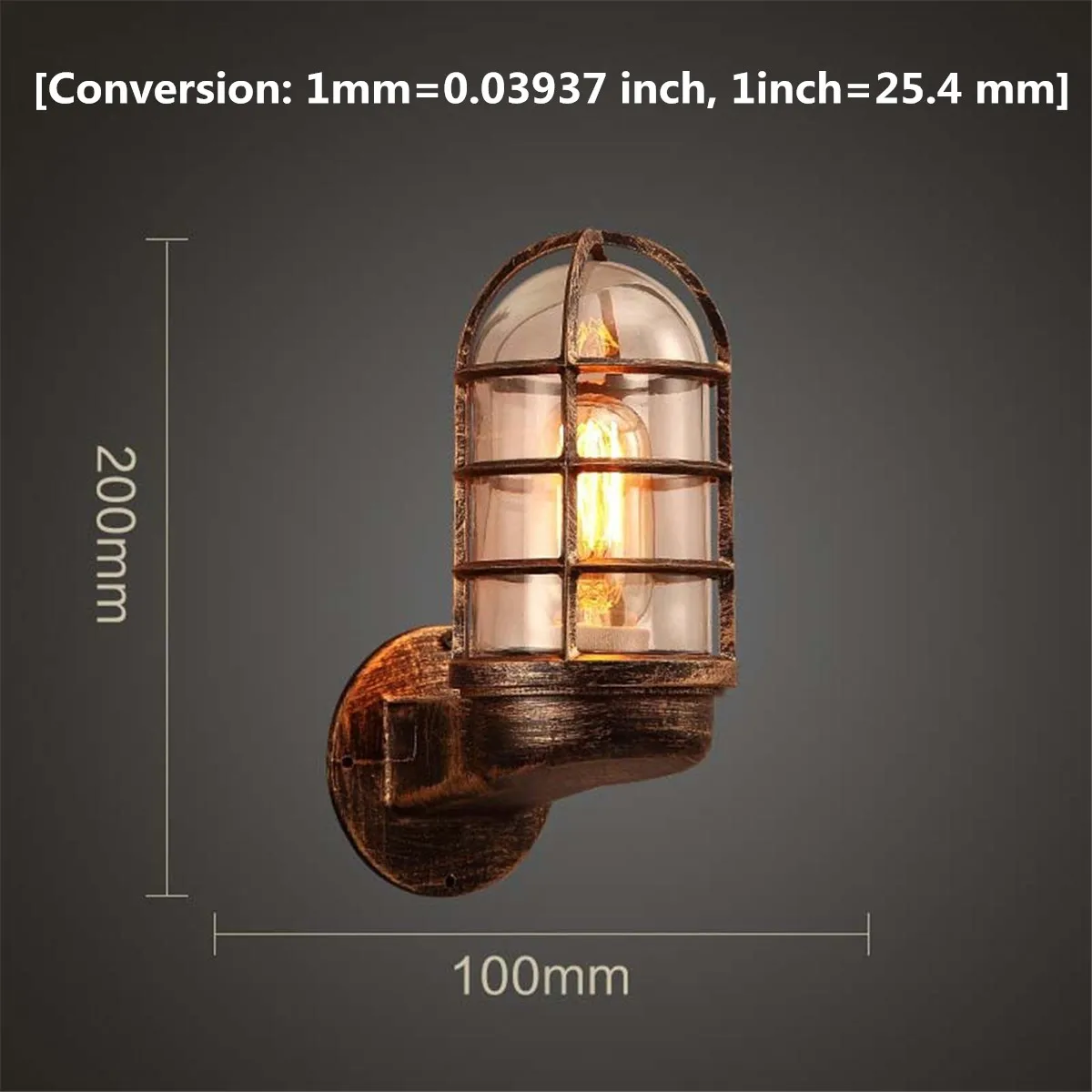 Промышленный уникальный настенный светильник, настенные бра, клетка, защита, бра, лофт, светильник, современное внутреннее освещение, железные настенные лампы, медь