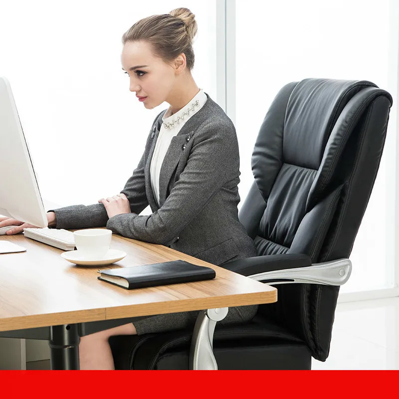 

Comfortable household office computer chair lying boss chair capable of lifting rotating chair (Without pedal)