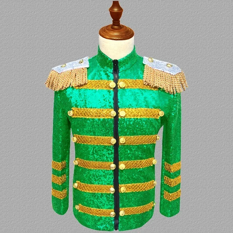 

Men's Clothing Fashion Slim Blazer Masculino Performance Stage Suit Jacket Studio Singer Costumes Plus Size S-5XL Blazer Hombre