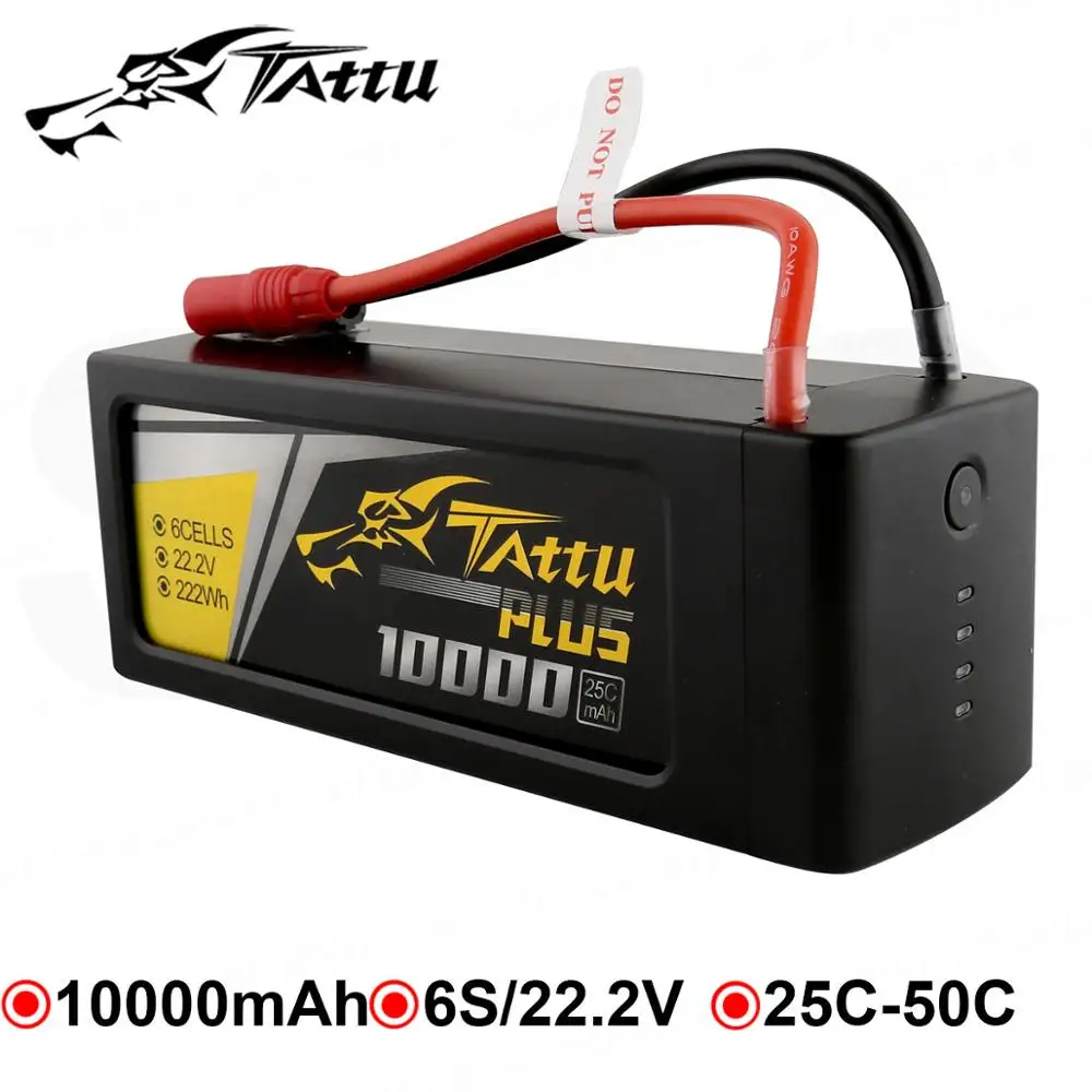 Литий полимерный аккумулятор TATTU 10000 мА/ч 6S 22 2 в 8 HV Plus аккумуляторы 15C 25C вилка Custome