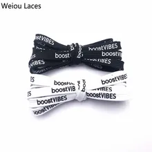 30 пар/лот) Weiou Черный Белый 7 мм ширина дети взрослые двухсторонняя печать буквы шнурки для спорта баскетбол парусиновая обувь