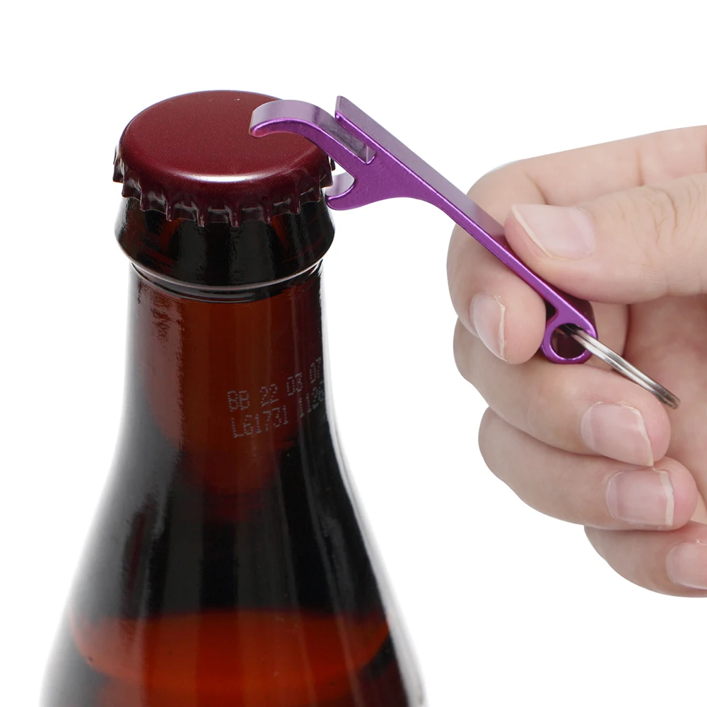 

Random Color Key Ring Aluminum Wine Bear Bottle Opener Keychain Kitchen Gadgets Bar Tools Drink Opening Tool