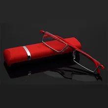 XojoX Для мужчин, очки для чтения, Для женщин противоусталостные модные половина оправы для очков, Портативный дальнозоркости диоптрий очки 1,0 1,5 2,0 2,5 3,0