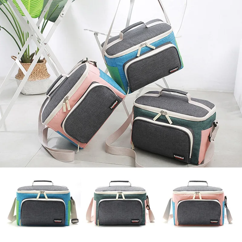 

9L Portable Thermal Nylon Lunch Bag for Women Kids Men Multifunction Food Picnic Cooler Box Insulated Tote Storage Container