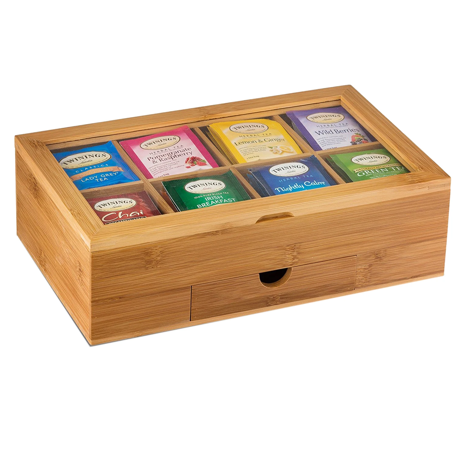 Мешочек для хранения чая бамбуковая коробка для чая с маленький ящик Натуральный Бамбуковый чайный комод-отличная идея подарка