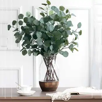 

86cm Artificial Plant Eucalyptus Tree Branch Leaf Decorative Faux Tree Garland for Wedding/Garden/Christmas/Home Decor