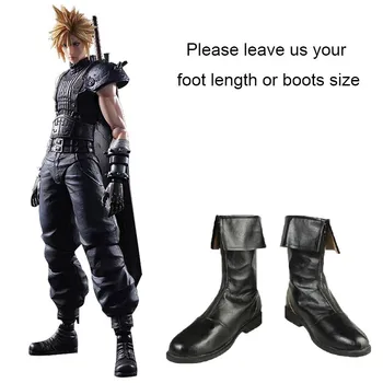 

Final Fantasy VII FF7 Costume Cosplay Cloud Strife Shoes Game Boots Halloween Carnival Party Adult Custom Made Flat Leather