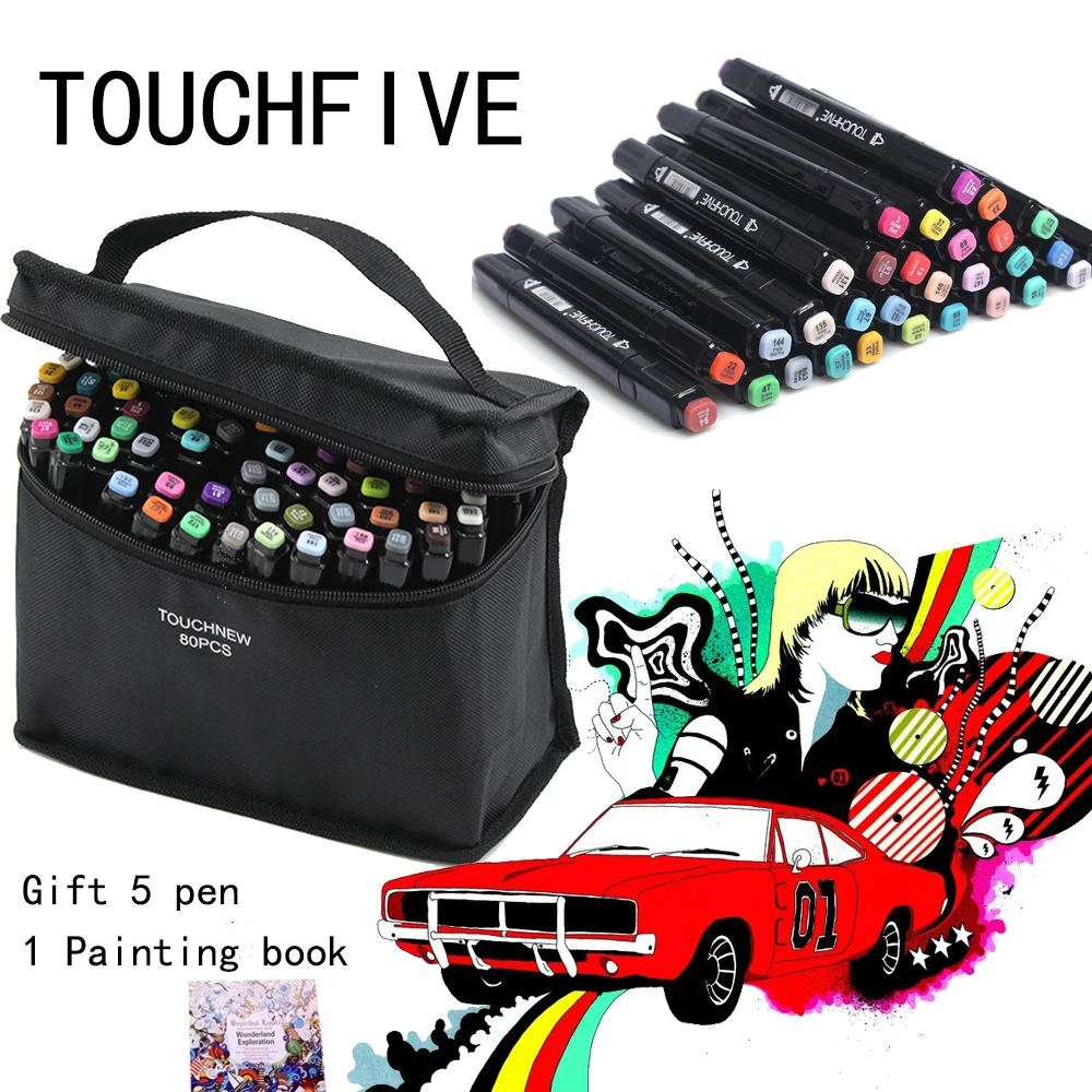 

Professional Sketch Painting Marker Alcohol Oil Graffiti Color Pen 80 Color Hand-Painted Art Marker Set Double Head Marker Comic