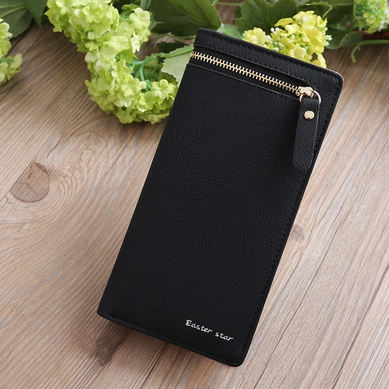 

Retro Matte Ladies High-End Wallet Zipper Multi-Function Retro Wild Large Coin Purse