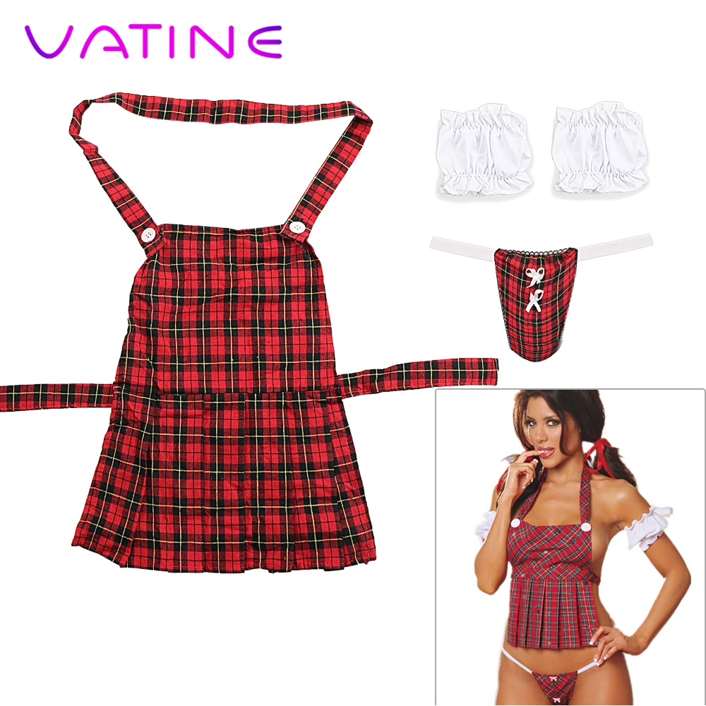 

VATINE Adult Products Youth Student Uniforms Pleated Skirt Exotic Costumes Role Play Sexy Underwear Sexy lingerie