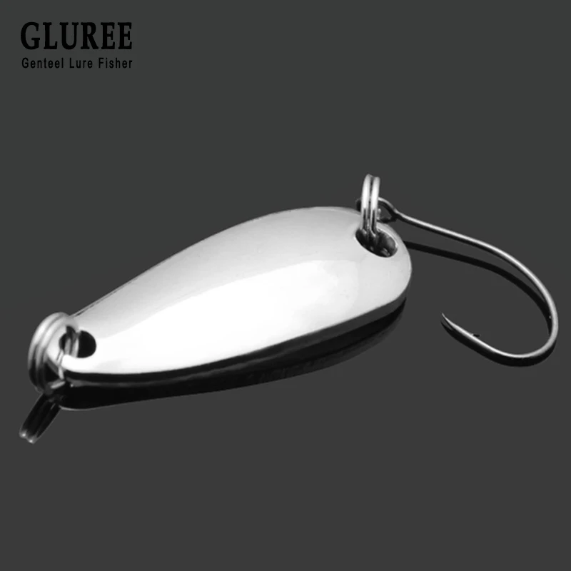 GLUREE 1 шт. 3 г блестящая железная ложка приманки для рыбной ловли Серебряная