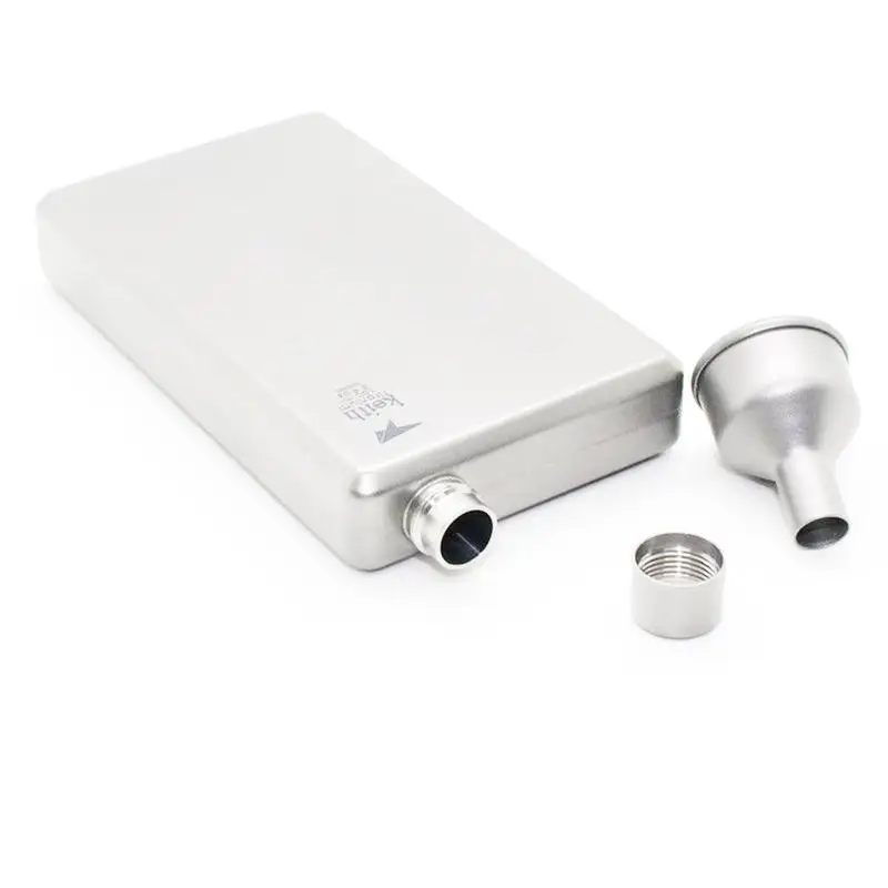 

Outdoor Silver Ti9306 Titanium Camping Wine Alcohol Flask Bottle Tools EPL4640