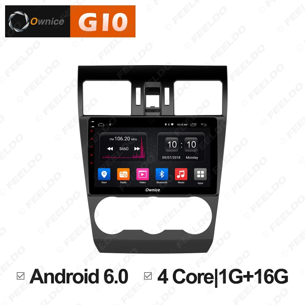 

FEELDO 9" 2.5D Nano IPS Screen Android 6.0 Octa Core/DDR3 2G/32G/4G LTE Car Media Player With GPS/FM/AM For Forester 2013-2016]