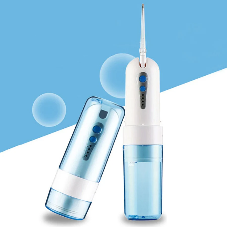 

Oral Irrigator USB Rechargeable Dental Water Flosser Portable Dental Water Jet Water Tank Waterproof Teeth Cleaner With 4-Speed