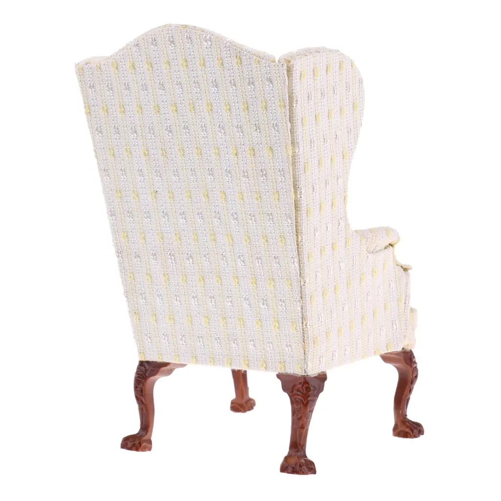 1/6 Scale Dollhouse Furniture Single Sofa Wing Chair Miniature Doll House Accessories Toys Birthday Gift for Children Kids 1/6 Scale Dollhouse Furniture Single Sofa Wing Chair Miniature Doll House Accessories Toys Birthday Gift for Children Kids