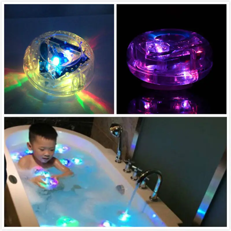 1Pcs Party in the Tub Bath Time Baby Kids Shower Fun Color Changing LED Light Toys Bathroom Accessories
