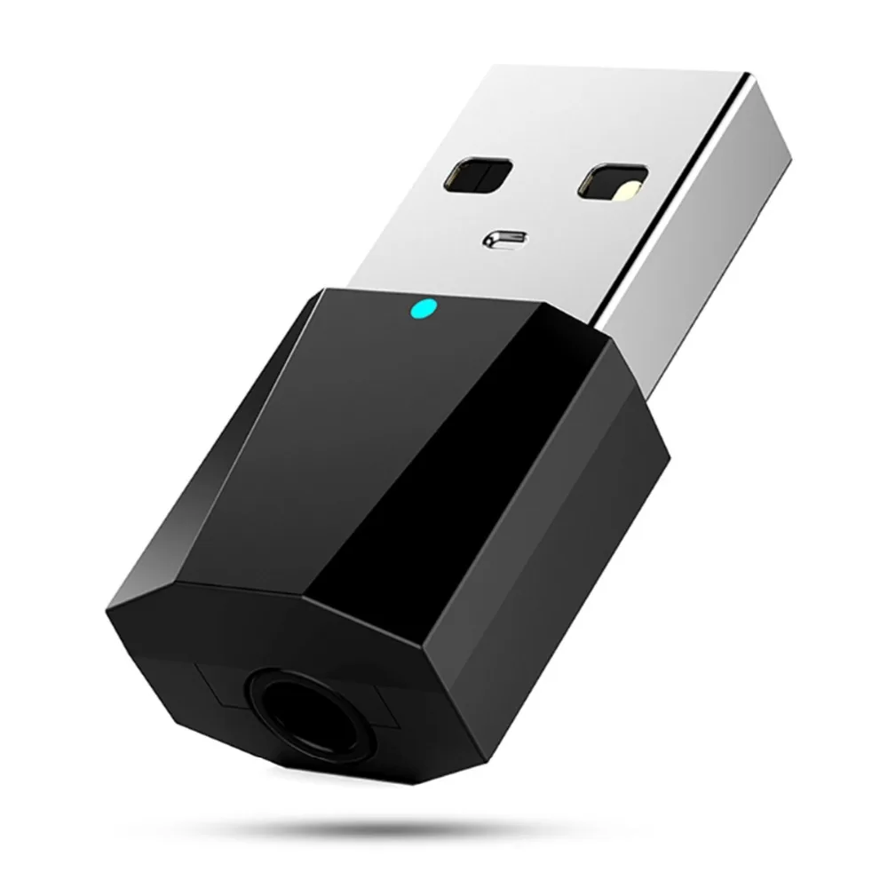 

SOONHUA Bluetooth V4.2 Transmitter Receiver USB Wireless 3.5mm Stereo Audio Music Dongle Adapter for TV Phone PC MP3 MP4