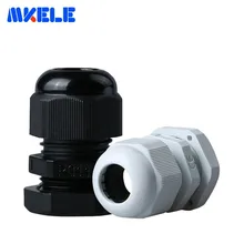 10 шт./лот PG11 Passe кабель черный белый пластик нейлон Водонепроницаемые кабельные сальники соединения IP68 Кабельный разъем для 5-10 мм кабель