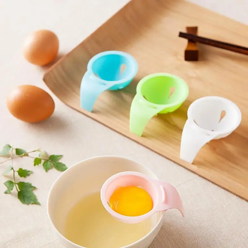 Egg Dividers Separator Mini Egg Yolk White Separator Holder Plastic Egg Hand Divider Tools
