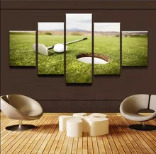 Unique Modular Pictures Home Decorative On Canvas 5 Panel Golf Course Painting Posters And Prints Decor Pictures On The Wall modular course on internet and information skills
