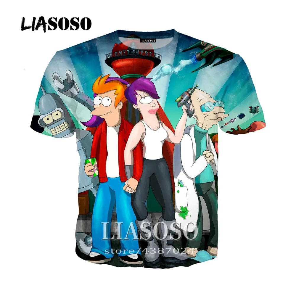 

3D Print 2019 New Harajuku Style Tees Men Women Casual T-Shirt Cartoon Anime Futurama T Shirt Tops Brand Clothing