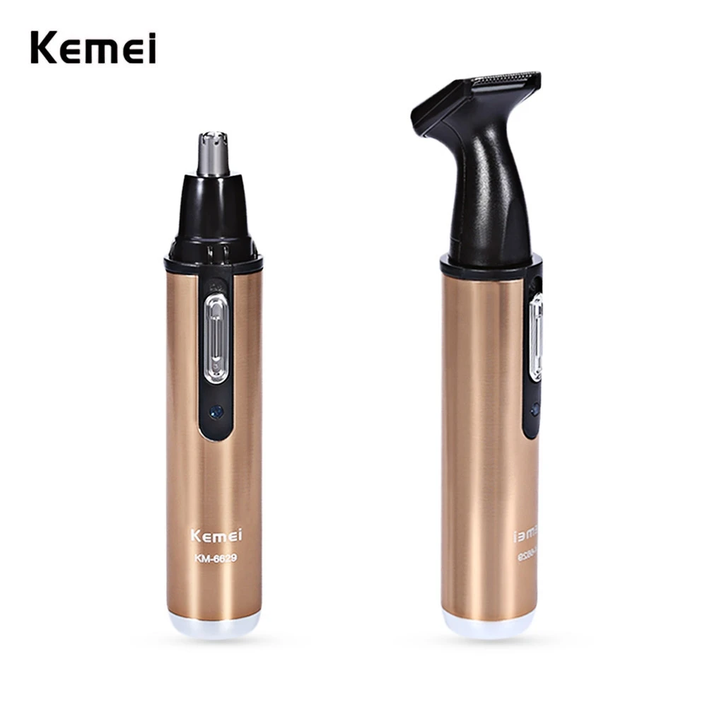 

KM - 6629 2 in 1 Rechargeable Nose Ear Sideburns Cleaner Hair Trimmer