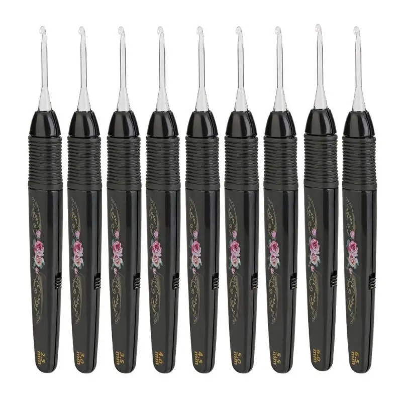 

2.5-6.5mm LED Crochet Hooks Light up Knitting Needles Weave Sewing Tools LED Sewing Knitting Needle DIY Craft Accessories