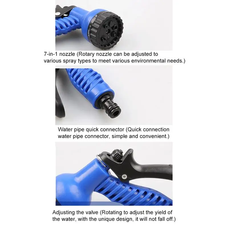 Garden Water Sprayers 7 Patterns Water Gun Household Watering Hose Spray Gun For Car Washing Cleaning Lawn Garden Watering