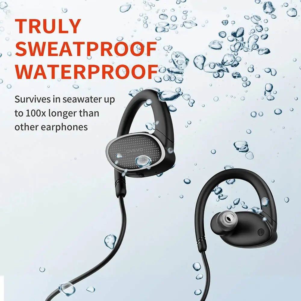 OVEVO X9 водонепроницаемые Bluetooth наушники IPX7 технология защиты от пота Беспроводные