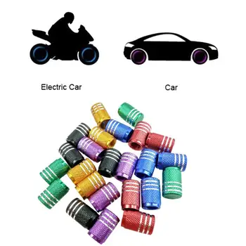 

4pcs Car Valve Cap Automobile Motorcycle Tire Colorful Aluminum Alloy Valve Cap Wheel Hub Valve Cover Valve Stem Caps Dust Cover