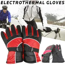 Подогрев Велоспорт лыжные перчатки ветрозащитный снегоходов сноуборд перчатки зимние спортивные Handwear зима флис Термальность Лыжный Спорт Перчатки
