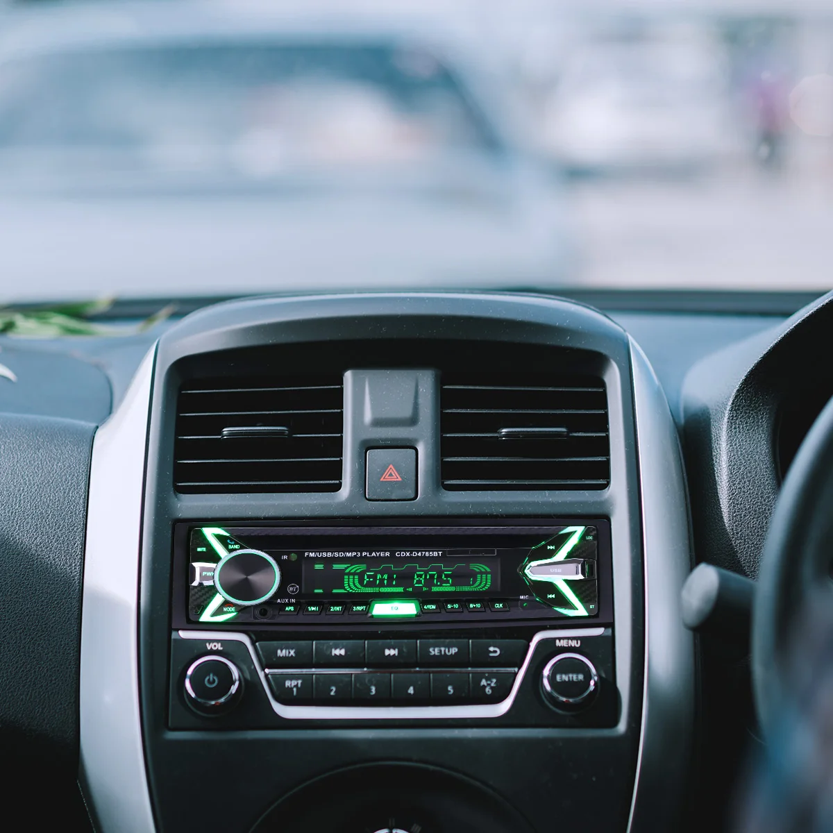Автомобильный MP3 плеер Excelvan 1din со съемной панелью Bluetooth семицветная подсветка