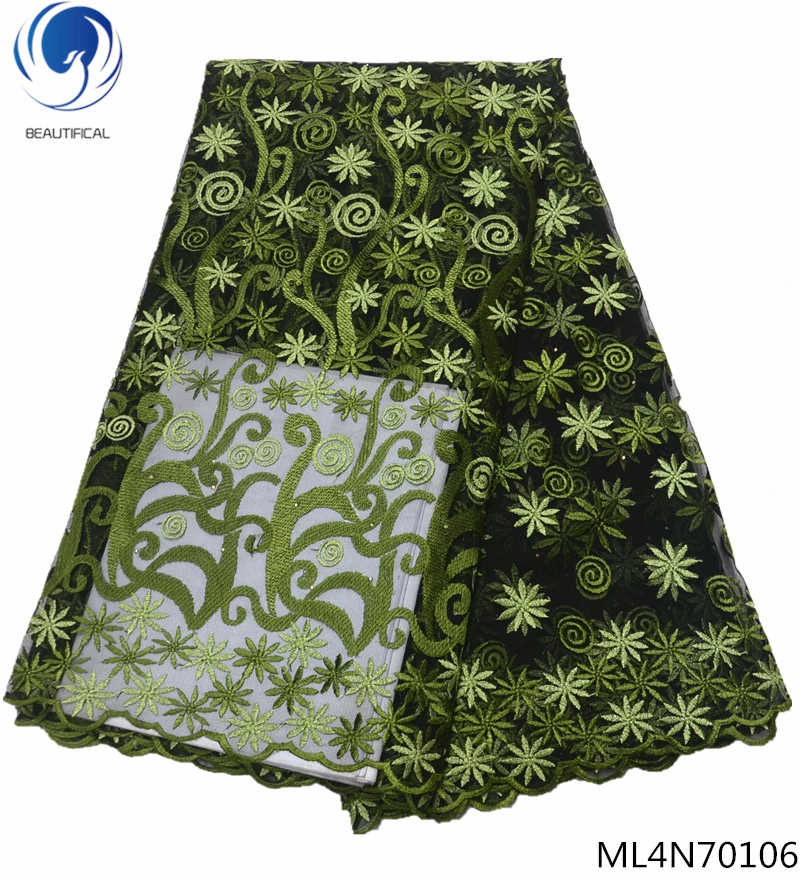 

BEAUTIFICAL african lace fabric tulle lace fabric 2019 nigerian lace fabrics best selling products for dresses ML4N701