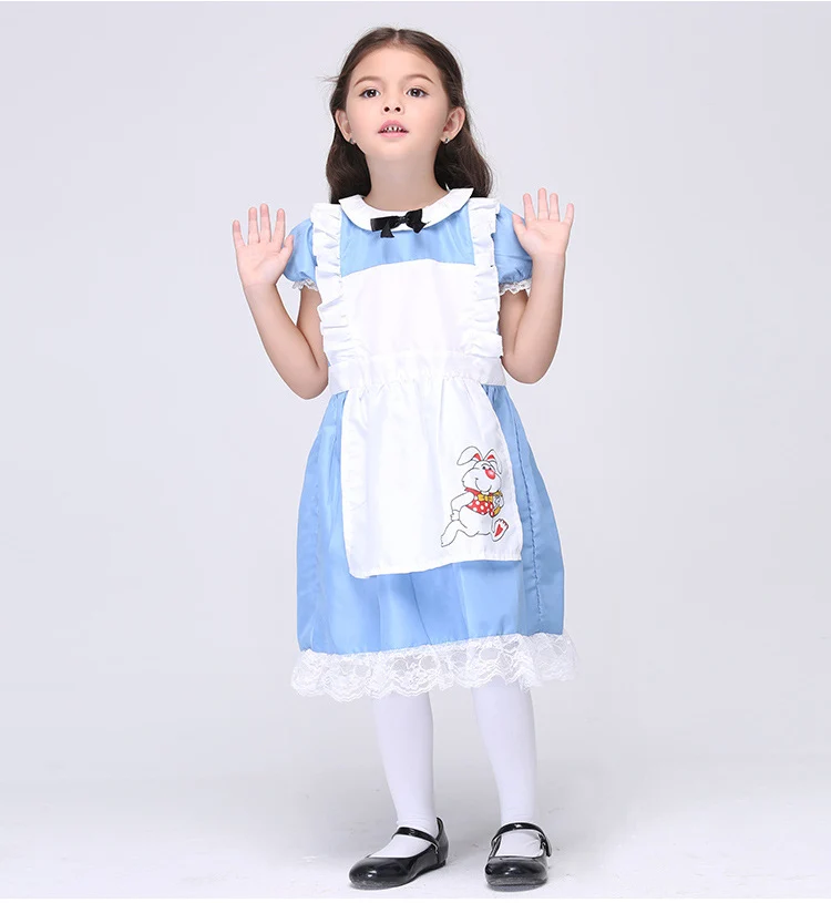 

Purim Alice Costume Lolita Maid Clothing Cosplay Halloween Carnival Girl Party Fancy Dress